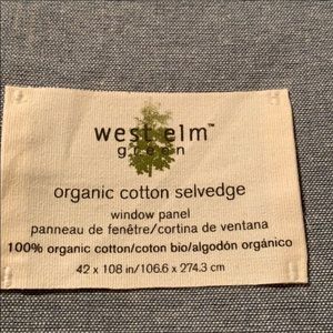West Elm 2 organic window panels 42 x 108